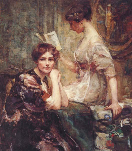 Colin Campbell Cooper Two Women Sweden oil painting art